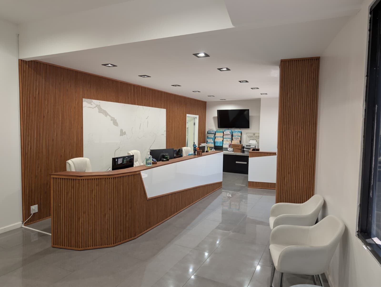 Renovated reception and customer area — 2023 interior renovation
