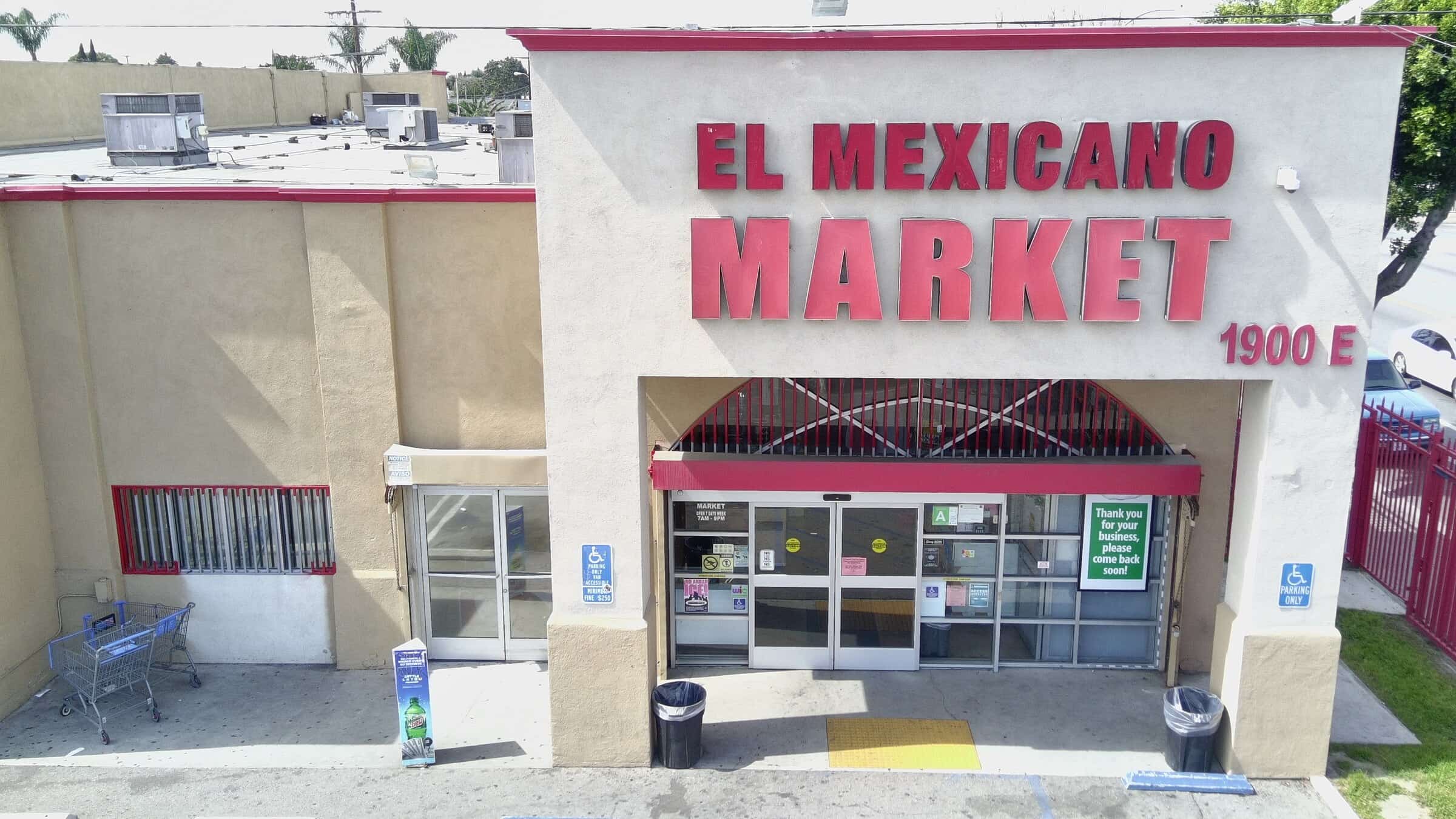 1900 E Alondra Blvd — front façade and entry with tenant signage